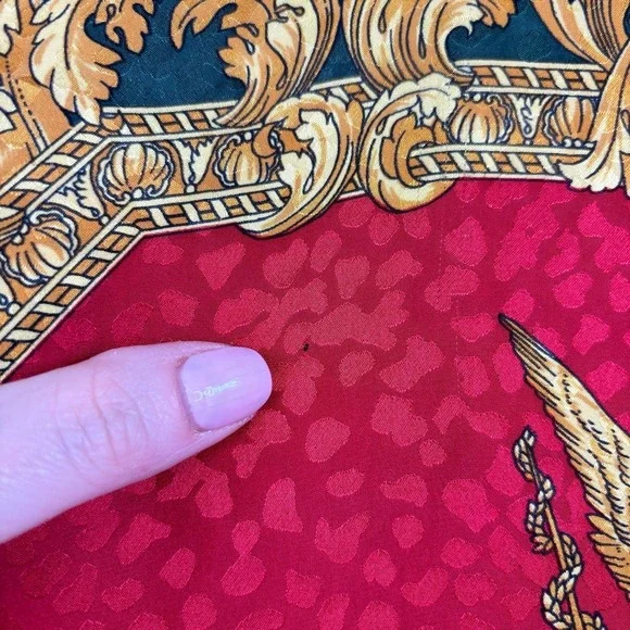 Vintage Luan Sare Alta‎ Moda Vest Italian Wool Green Red Gold Baroque Mob Wife - Picture 9 of 13